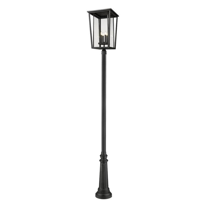 Z-Lite Seoul Black Outdoor Post Mounted Fixture 571PHXXLR-511P-BK | theLightShop