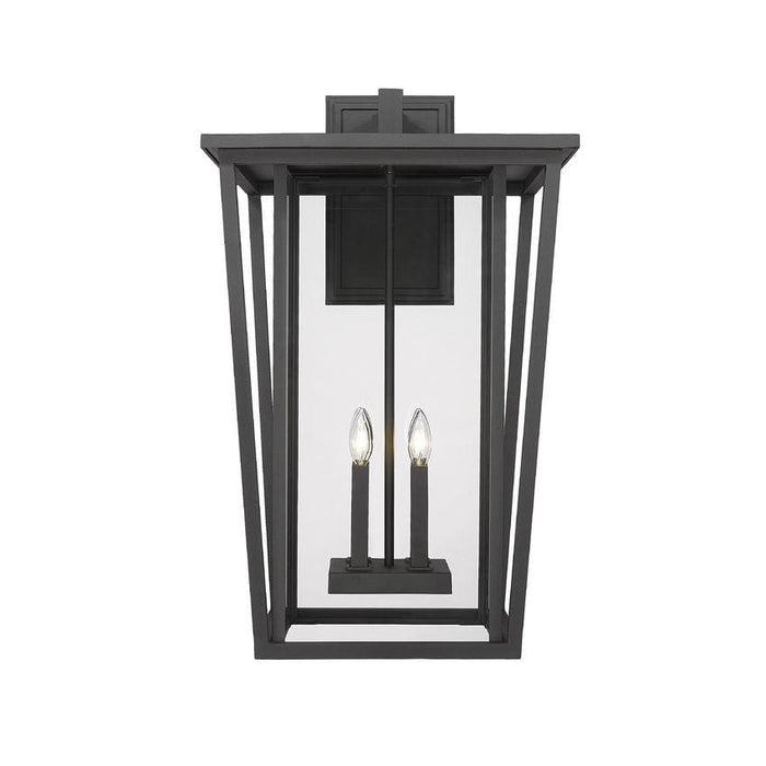 Z-Lite Seoul Black Outdoor Wall Sconce 571XXL-BK | theLightShop
