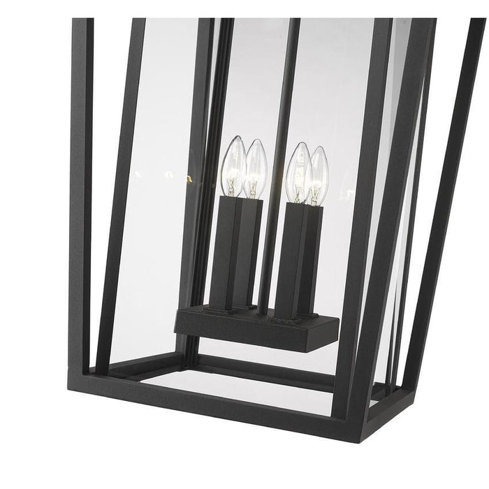 Z-Lite Seoul Black Outdoor Wall Sconce 571XXL-BK | theLightShop