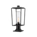Z-Lite Sheridan Black 1 Light Outdoor Pier Mounted Fixture 594PHMR-533PM-BK | theLightShop