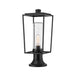 Z-Lite Sheridan Black 1 Light Outdoor Pier Mounted Fixture 594PHMR-553PM-BK | theLightShop
