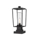 Z-Lite Sheridan Black 1 Light Outdoor Pier Mounted Fixture 594PHMS-SQPM-BK | theLightShop