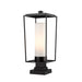 Z-Lite Sheridan Black 1 Light Outdoor Pier Mounted Fixture 595PHBS-SQPM-BK | theLightShop
