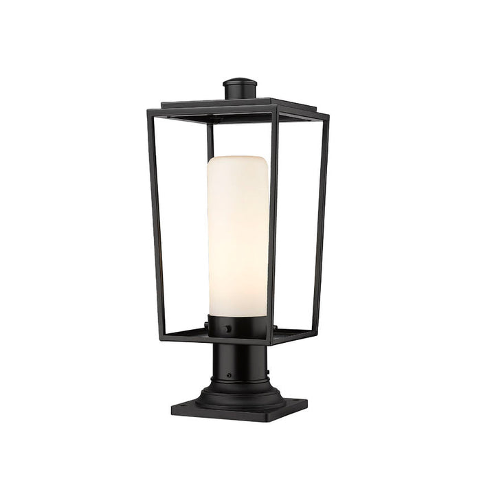Z-Lite Sheridan Black 1 Light Outdoor Pier Mounted Fixture 595PHMR-533PM-BK | theLightShop