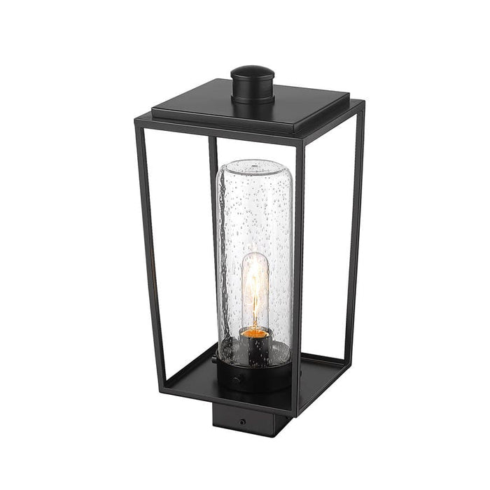 Z-Lite Sheridan Black 1 Light Outdoor Post Mount Fixture 594PHMS-BK | theLightShop
