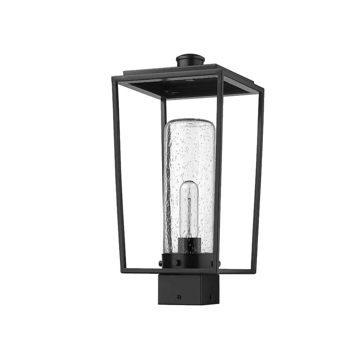 Z-Lite Sheridan Black 1 Light Outdoor Post Mount Fixture 594PHMS-BK | theLightShop