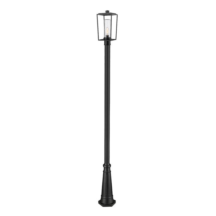 Z-Lite Sheridan Black 1 Light Outdoor Post Mounted Fixture 594PHMR-519P-BK | theLightShop