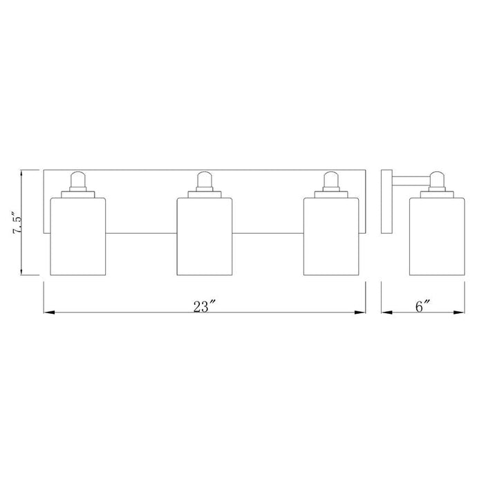 Z-Lite Soledad Brushed Gold 3 Light Vanity 485-3V-BG | theLightShop