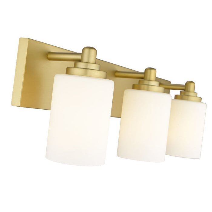 Z-Lite Soledad Brushed Gold 3 Light Vanity 485-3V-BG | theLightShop