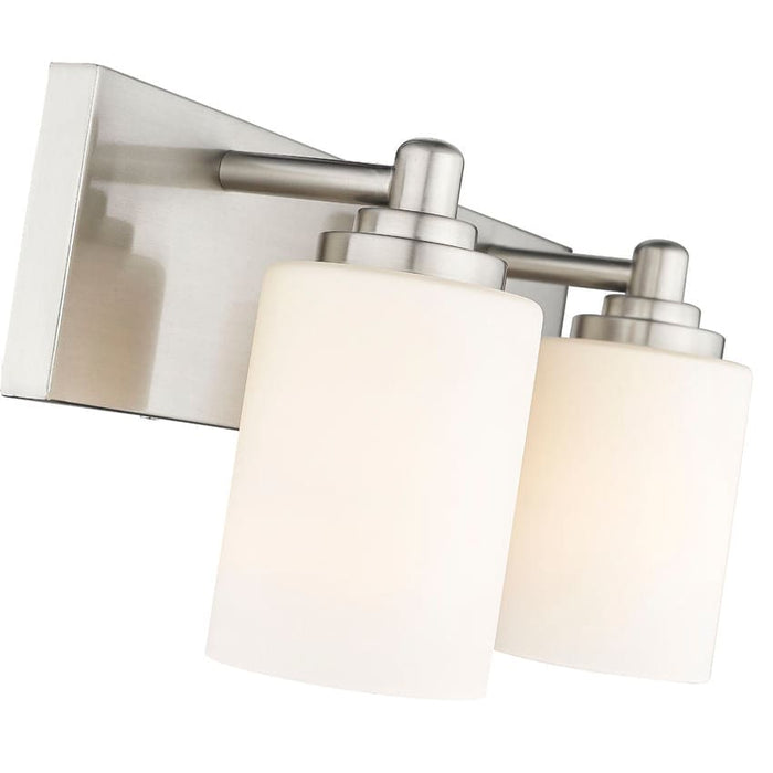 Z-Lite Soledad Brushed Nickel 2 Light Vanity 485-2V-BN | theLightShop