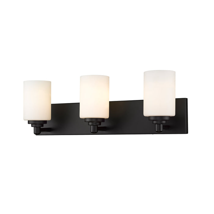 Z-Lite Soledad Matte Black Vanity 485-3V-MB | theLightShop
