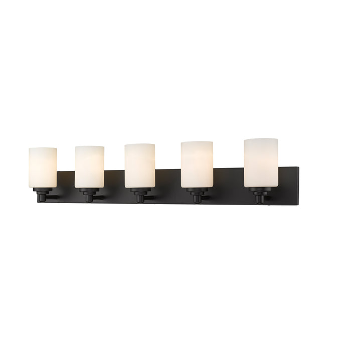 Z-Lite Soledad Matte Black Vanity 485-5V-MB | theLightShop