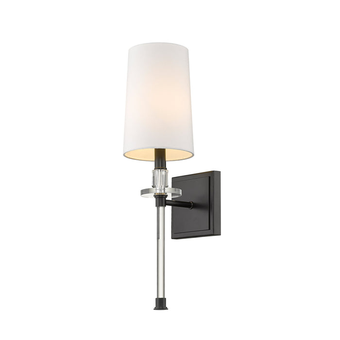 Z-Lite Sophia Matte Black Wall Sconce 803-1S-MB | theLightShop