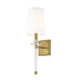Z-Lite Sophia Rubbed Brass Wall Sconce 803-1S-RB-WH | theLightShop