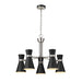 Z-Lite Soriano Matte Black Brushed Nickel Chandelier 728-5MB-BN | theLightShop