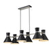 Z-Lite Soriano Matte Black Brushed Nickel Island-Billiard 728-6L-MB-BN | theLightShop