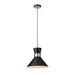 Z-Lite Soriano Matte Black Brushed Nickel Pendant 728P13-MB-BN | theLightShop