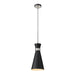 Z-Lite Soriano Matte Black Brushed Nickel Pendant 728P8-MB-BN | theLightShop