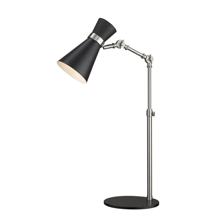 Z-Lite Soriano Matte Black Brushed Nickel Table Lamp 728TL-MB-BN | theLightShop