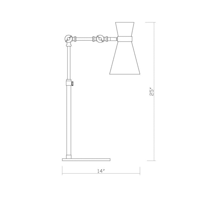 Z-Lite Soriano Matte Black Brushed Nickel Table Lamp 728TL-MB-BN | theLightShop