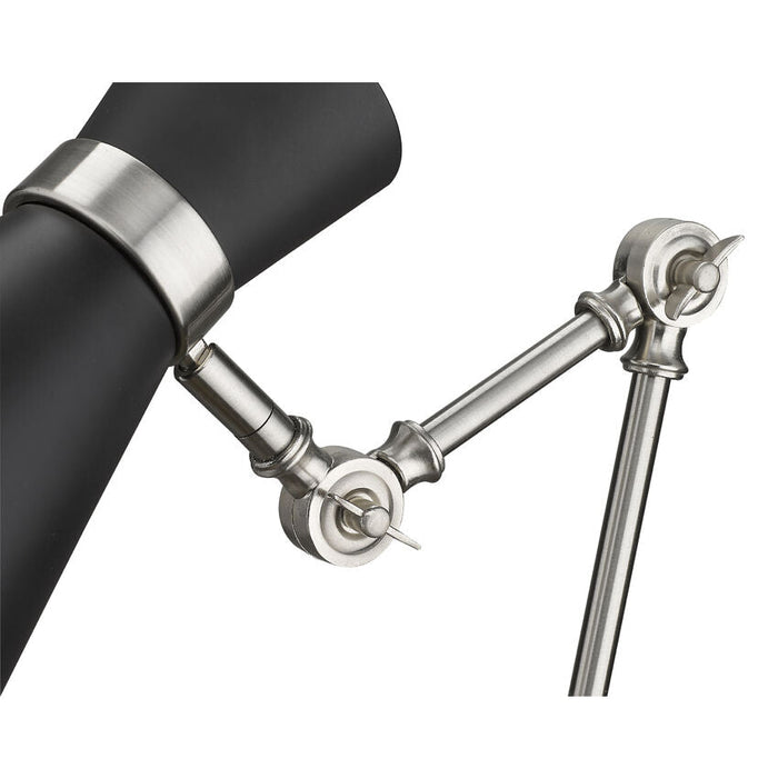 Z-Lite Soriano Matte Black Brushed Nickel Table Lamp 728TL-MB-BN | theLightShop