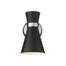 Z-Lite Soriano Matte Black Brushed Nickel Wall Sconce 728-1S-MB-BN | theLightShop