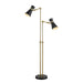 Z-Lite Soriano Matte Black Heritage Brass Floor Lamp 728FL-MB-HBR | theLightShop