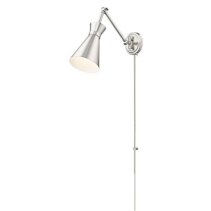 Z-Lite Soriano Swing-Arm Wall Lamp Brushed Nickel 1 Light 351S-BN | theLightShop