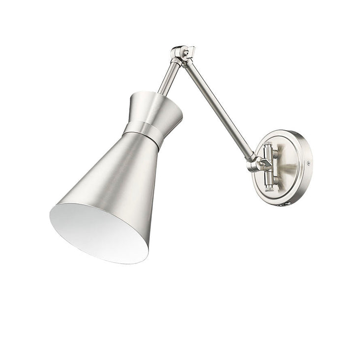 Z-Lite Soriano Swing-Arm Wall Lamp Brushed Nickel 1 Light 351S-BN | theLightShop