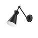 Z-Lite Soriano Swing-Arm Wall Lamp Matte Black 1 Light 351S-MB | theLightShop