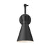 Z-Lite Soriano Swing-Arm Wall Lamp Matte Black 1 Light 351S-MB | theLightShop