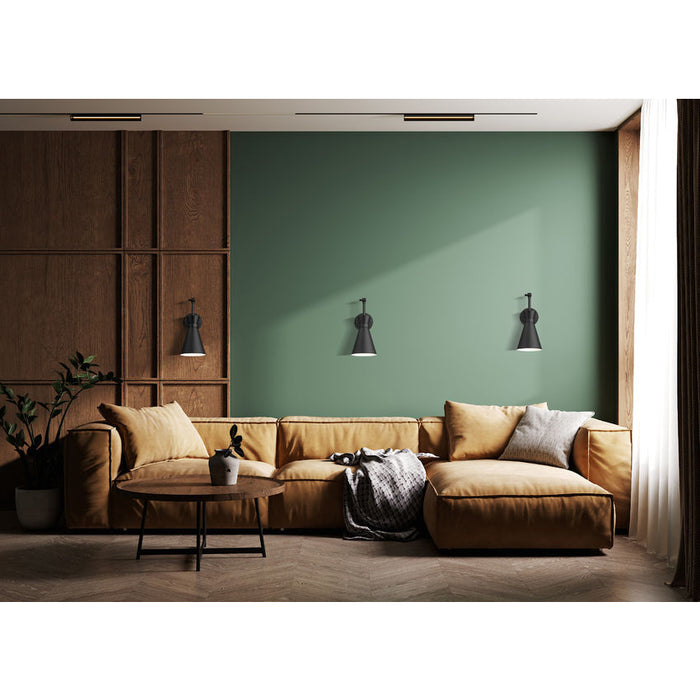 Z-Lite Soriano Swing-Arm Wall Lamp Matte Black 1 Light 351S-MB | theLightShop
