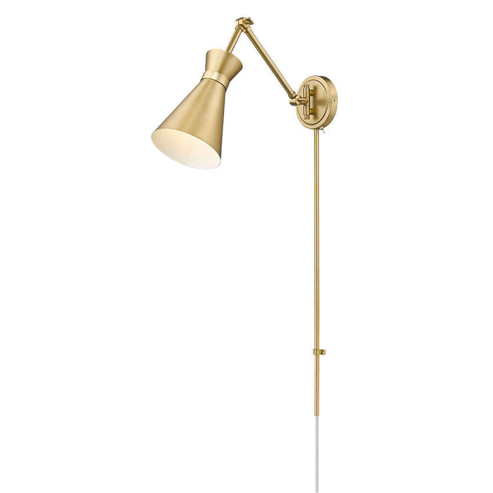 Z-Lite Soriano Swing-Arm Wall Lamp Modern Gold 1 Light 351S-MGLD | theLightShop
