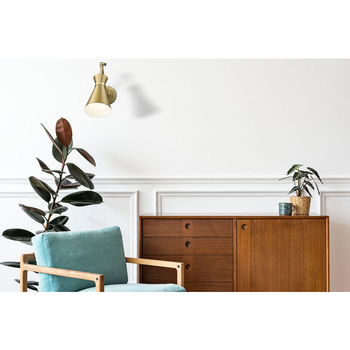 Z-Lite Soriano Swing-Arm Wall Lamp Modern Gold 1 Light 351S-MGLD | theLightShop
