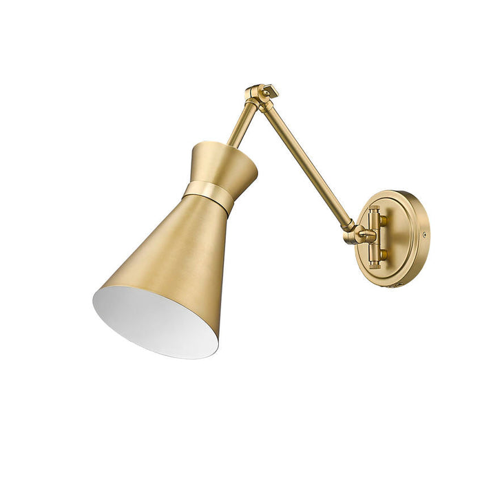 Z-Lite Soriano Swing-Arm Wall Lamp Modern Gold 1 Light 351S-MGLD | theLightShop