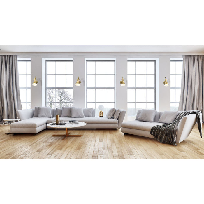 Z-Lite Soriano Swing-Arm Wall Lamp Modern Gold 1 Light 351S-MGLD | theLightShop