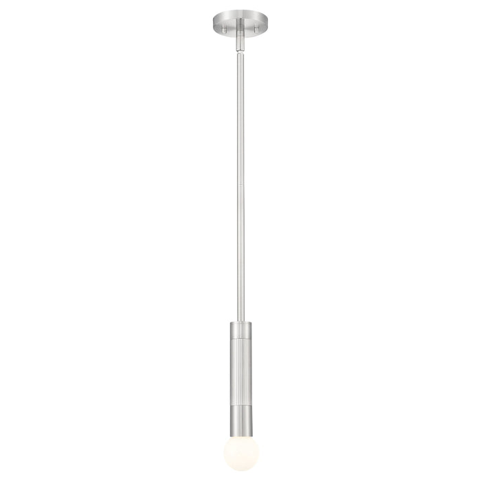 Z-Lite Stari 1 Light Stem Pendant - Brushed Nickel
