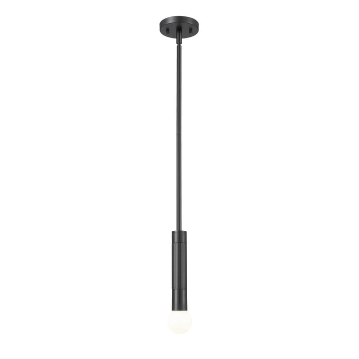Z-Lite Stari 1 Light Stem Pendant - Matte Black