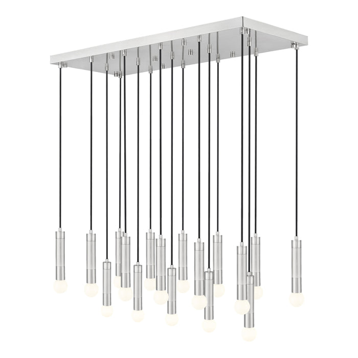 Z-Lite Stari 17 Light Linear Multi-Light Pendant - Brushed Nickel