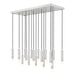 Z-Lite Stari 17 Light Linear Multi-Light Pendant - Brushed Nickel