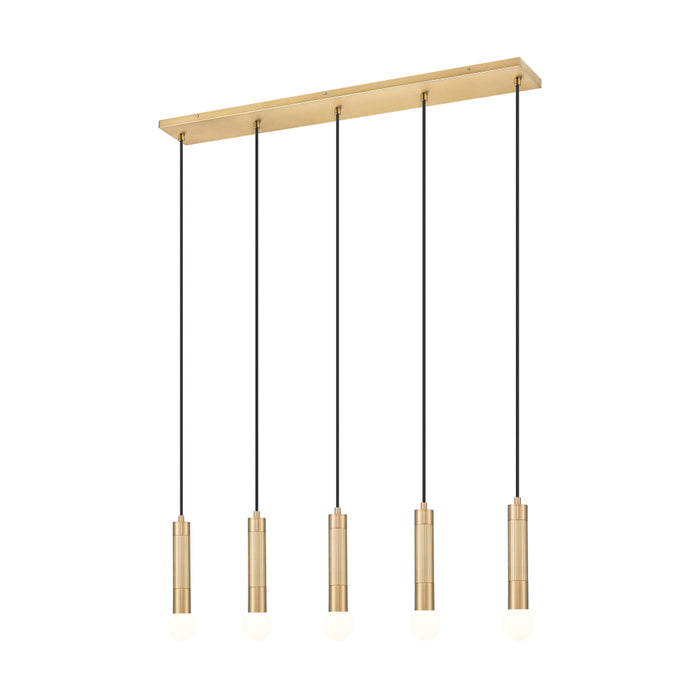 Z-Lite Stari 5 Light Linear Pendant - Modern Gold