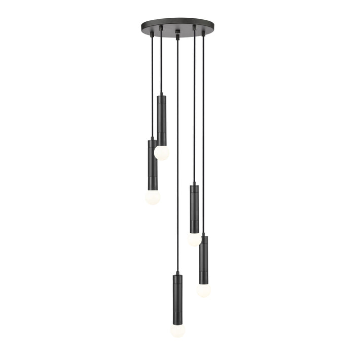 Z-Lite Stari 5 Light Multi-Light Pendant - Matte Black