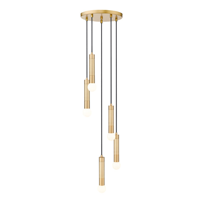 Z-Lite Stari 5 Light Multi-Light Pendant - Modern Gold