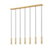 Z-Lite Stari 7 Light Linear Pendant - Modern Gold