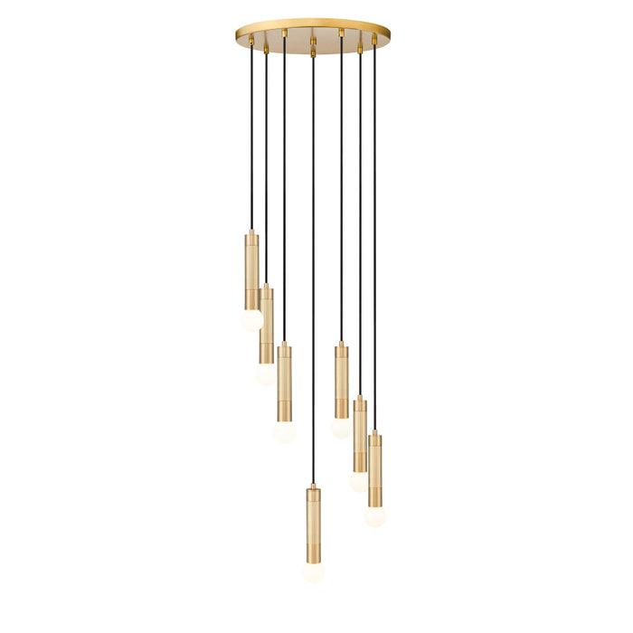 Z-Lite Stari 7 Light Multi-Light Pendant - Modern Gold