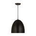 Z-Lite Z Studio Dome Matte Black 1 Light Pendant 6012P12-SBK | theLightShop