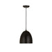 Z-Lite Z Studio Dome Matte Black 1 Light Pendant 6012P9-SBK | theLightShop