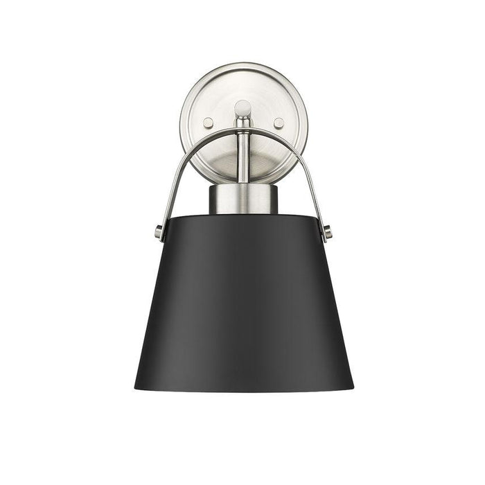 Z-Lite Z-Studio Matte Black Brushed Nickel Wall Sconce 726-1S-MB-BN | theLightShop