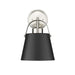 Z-Lite Z-Studio Matte Black Brushed Nickel Wall Sconce 726-1S-MB-BN | theLightShop