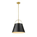 Z-Lite Z-Studio Matte Black Heritage Brass Pendant 726P18-MB-HBR | theLightShop